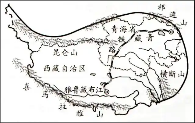 位置:位于我国西南部,横断山脉以西,昆仑山脉-阿尔金山脉-祁连山脉以