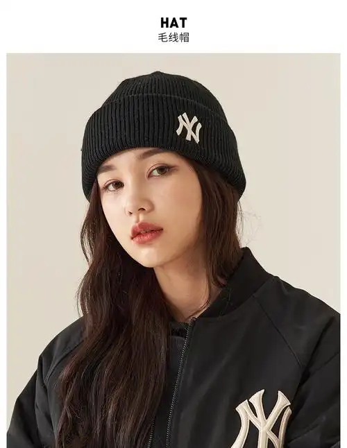 mlb官方男女情侣毛线帽ny运动时尚保暖帽子潮21年秋季新款3abnm021650