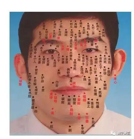 男人面部痣相图解