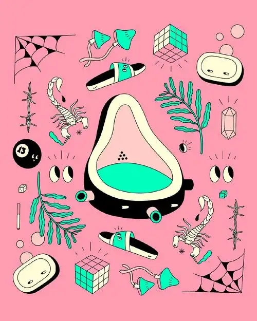 意大利插画设计师carloquaranta的fluoillustrationscollection插