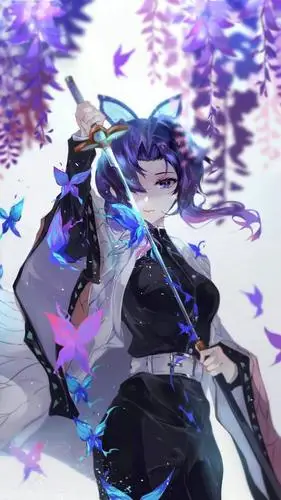 马克笔手绘高清壁纸紫色系列动漫女孩