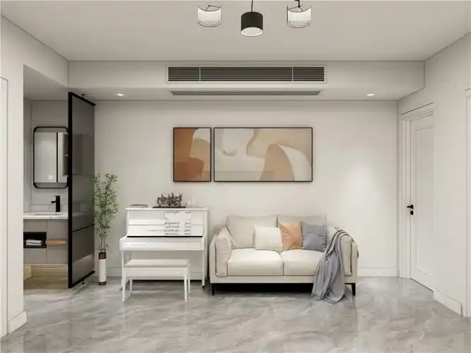 徐汇区宜山路75现代简约两室一厅客餐厅装修效果图