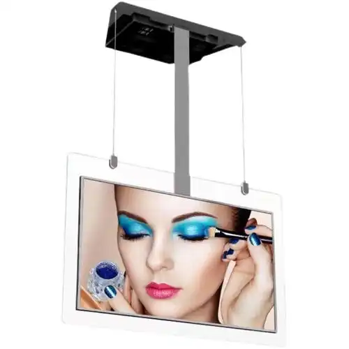 55寸双面吊挂广告机银行商场橱窗吊装高亮双屏一体机