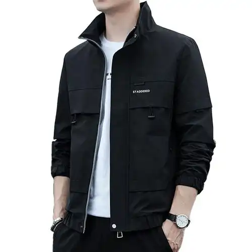 南极人夹克外套男士春秋季2023新款潮牌韩版立领男装休闲百搭上衣