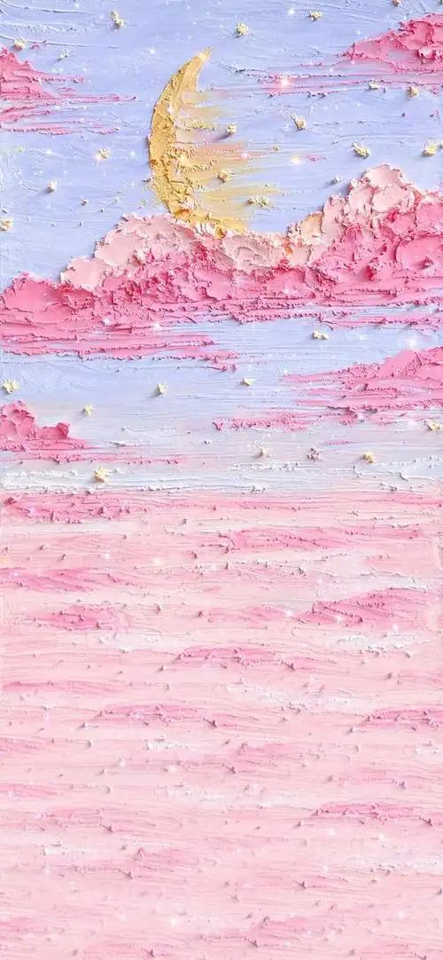 浪漫糖果色油画插画壁纸,少女心爆棚啊. cr:王点点