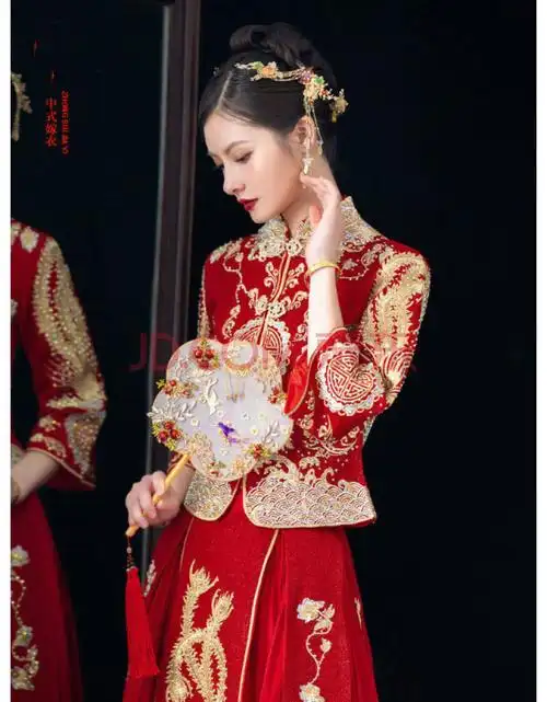 秀禾服女新娘2020新款结婚礼服婚纱中式中国风夏季薄款显瘦敬酒服 草