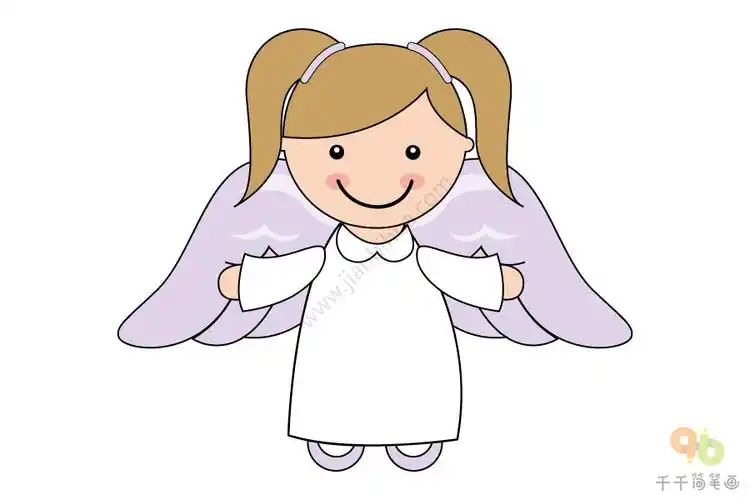 小天使简笔画画法满足每个小朋友的天使梦
