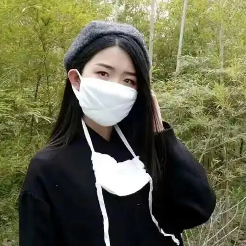 纱布口罩自拍!