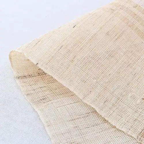 天然麻布 纯手工编织苎麻布料 简约提线夏布 挂帘茶席背景布装饰 - 布