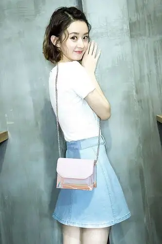 赵丽颖明星同款夏天镭射果冻包2018新款韩版百搭少女斜挎链条ins超火