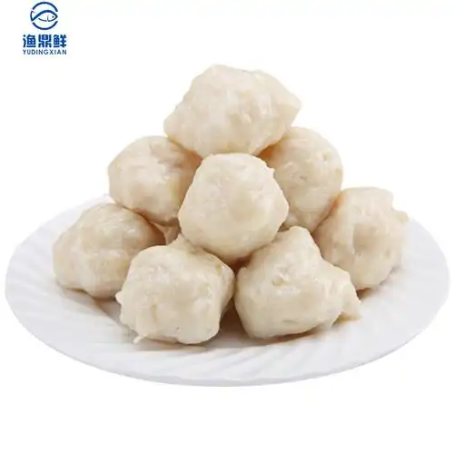 渔鼎鲜台湾风味墨鱼丸500g花枝鱼丸子鱼糜制品关东煮火锅食材