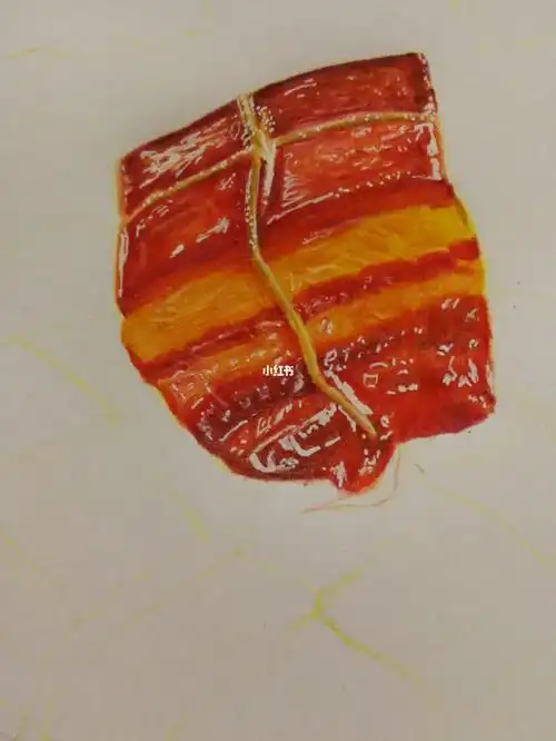 每天彩铅画红烧肉
