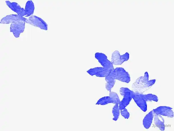 水印兰花海报设计png素材透明免抠图片装饰效果