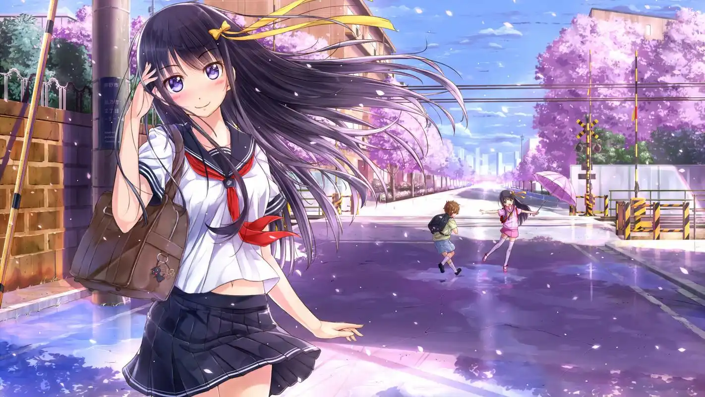 校园风 jk校服#二次元美图# #动漫美图