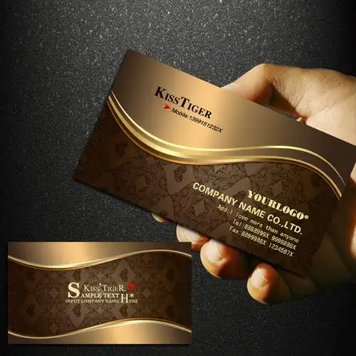 土豪黑色大气拉丝商务设计金色简约高端金名片名片
