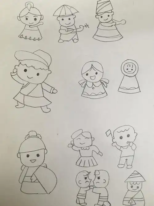 100个人物简笔画