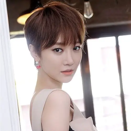 淘宝热卖她很漂亮高俊熙同款假发女齐刘海大头皮短发假发女