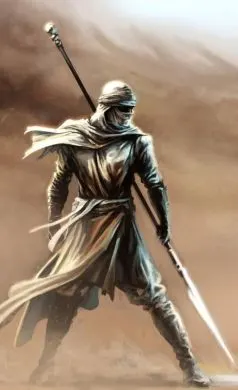 蒙面的西域刀客霸气手机壁纸