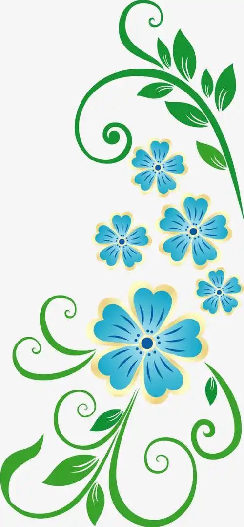 矢量卡通花花边素材免费下载_觅元素