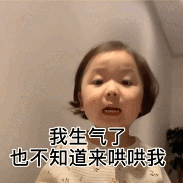 生气了也不来哄我我 - 可爱小孩动图表情包