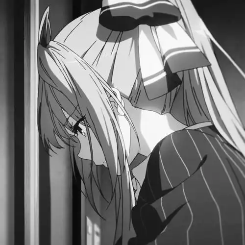 动漫头像|黑白微丧头像