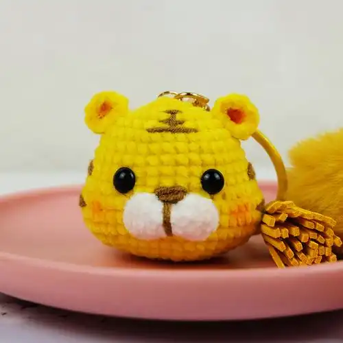 小老虎挂件diy手工材料包钥匙扣护身符自制玩偶制作送男友礼物