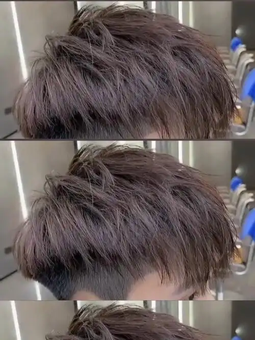 男孩子一定要尝试的发型钢夹碎盖