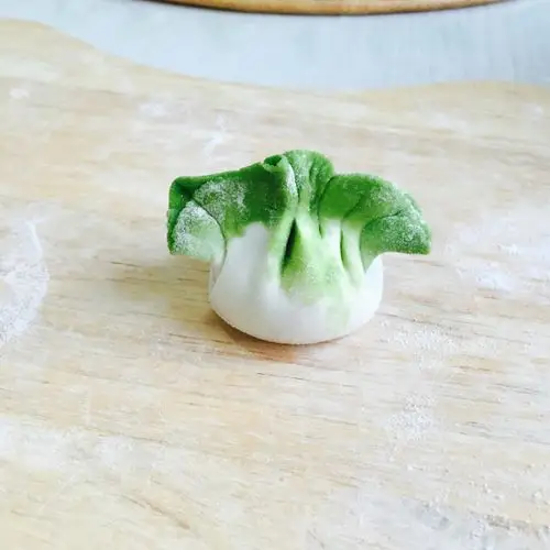 翡翠白玉白菜水饺详细版(附翡翠白玉白菜饺包法,翡翠白玉饺子皮两种制