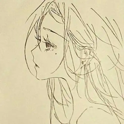 素描简笔画悲伤