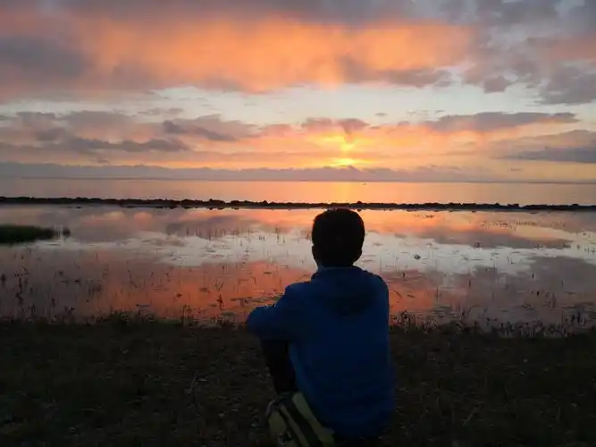 她们其中一个考起武汉大学,父亲带她们一行7人从浙江带她们出来散心