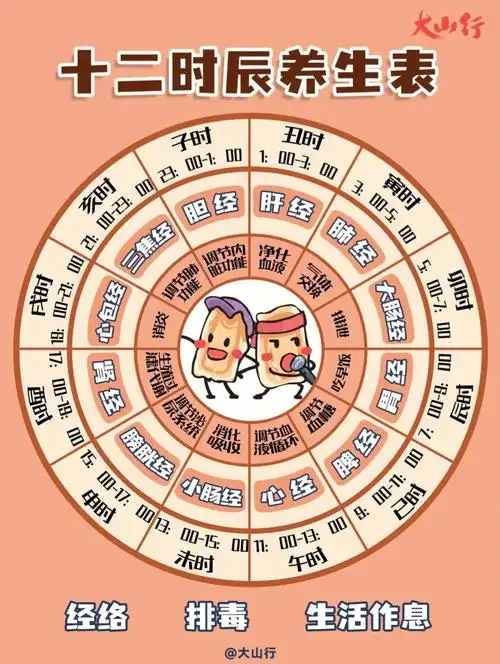 十二时辰养生24小时对照表建议收藏75
