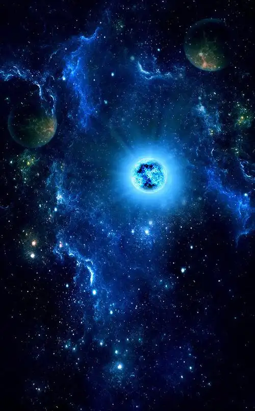 3d立体墙纸卧室墙面吊顶天花板大型壁画夜景酒店装饰壁纸宇宙星空壹德