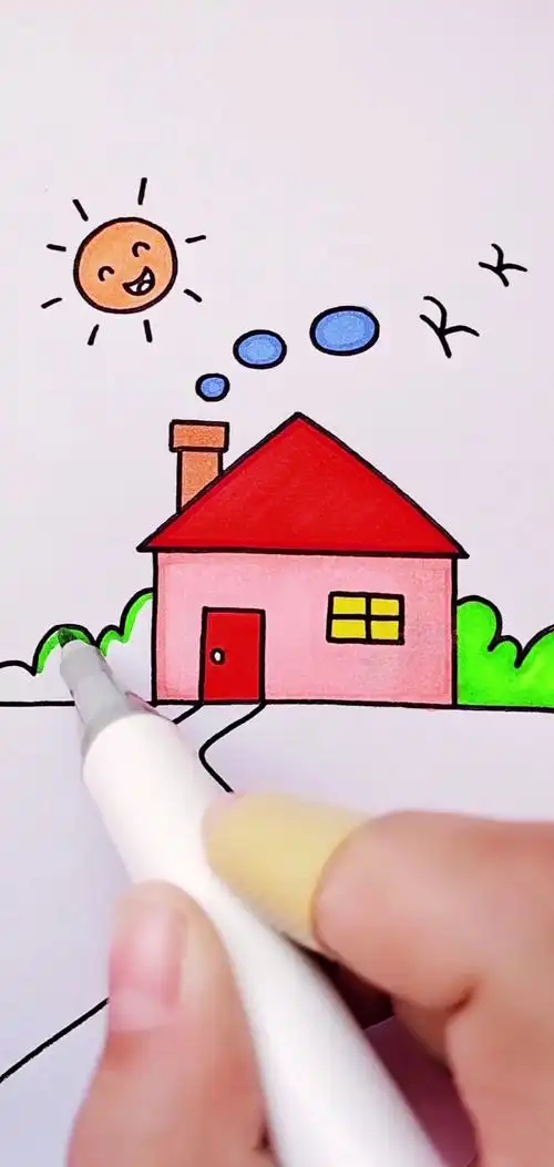 简笔画#这样画房子秒会