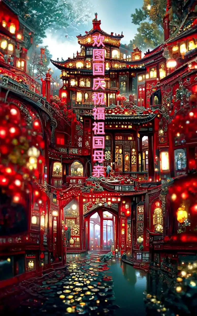 创作灵感 #高清手机壁纸 #红色的中国式宫殿荣华富贵的象征 - 抖音