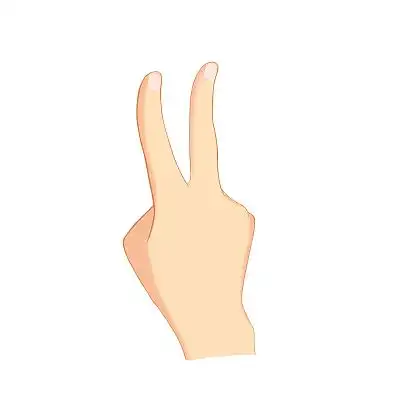 卡通手势耶ye剪刀手元素 png素材 psd素材手势耶元素