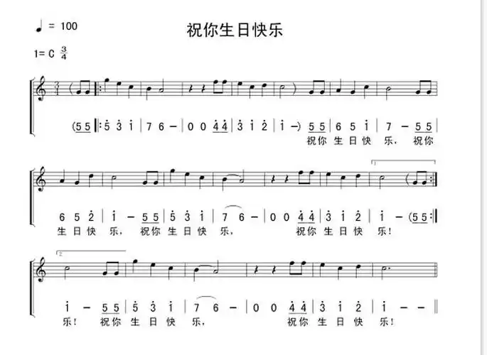 祝你生日快乐用钢琴怎么弹用数学