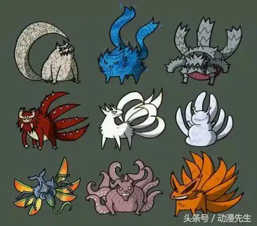 火影忍者九只尾兽的归属看出忍村实力