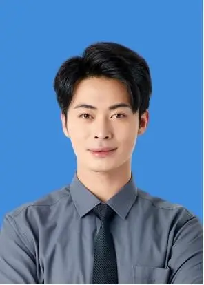 男士一寸蓝底证件照