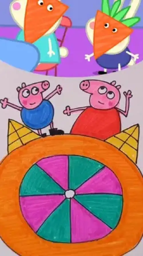 小猪佩奇 #儿童绘画 #儿童简笔画