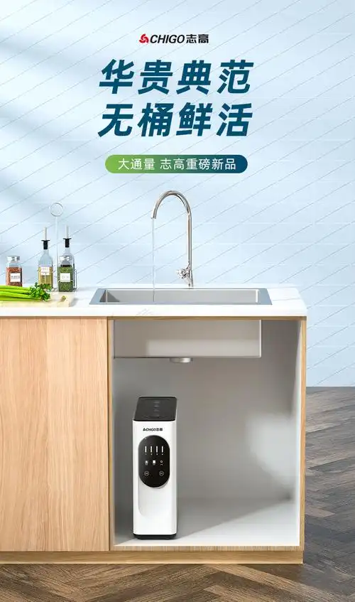 志高净水器家用直饮500g大通量ro反渗透自来水纯净水机600g过滤器