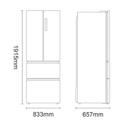 先说高度,除单门,两门小冰箱之外,冰箱的高度一般有两个标准,1775mm和
