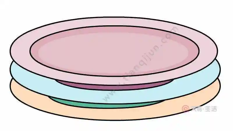 碟子简笔画盆的简笔画