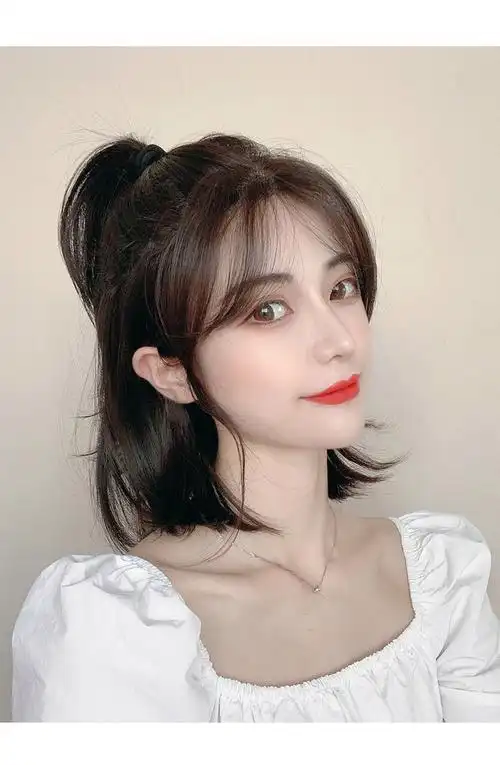 唐妮假发女中分短发内扣bobo头梨花卷整顶全头假发套蓬松自然波波头浅