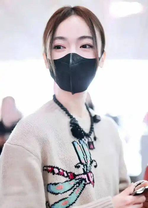 吴谨言穿印花卫衣搭配百褶裙现身机场,时髦又减龄_时尚_灰色_黑色