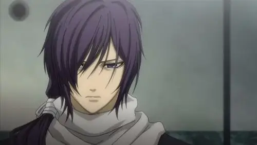 谁可以给我紫发紫瞳的二次元男生图片