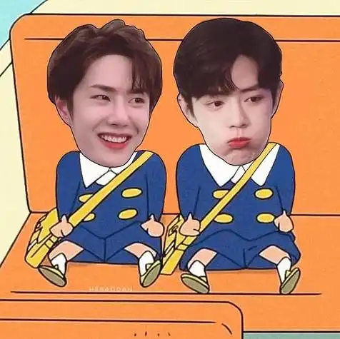 肖战王一博卡通图片情侣头像 卡通头像图片大全 -【爱个性】