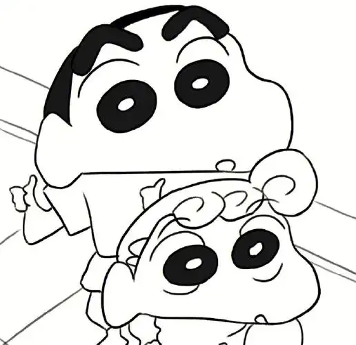 蜡笔小新 #画画 #临摹今天是小新和小葵喔