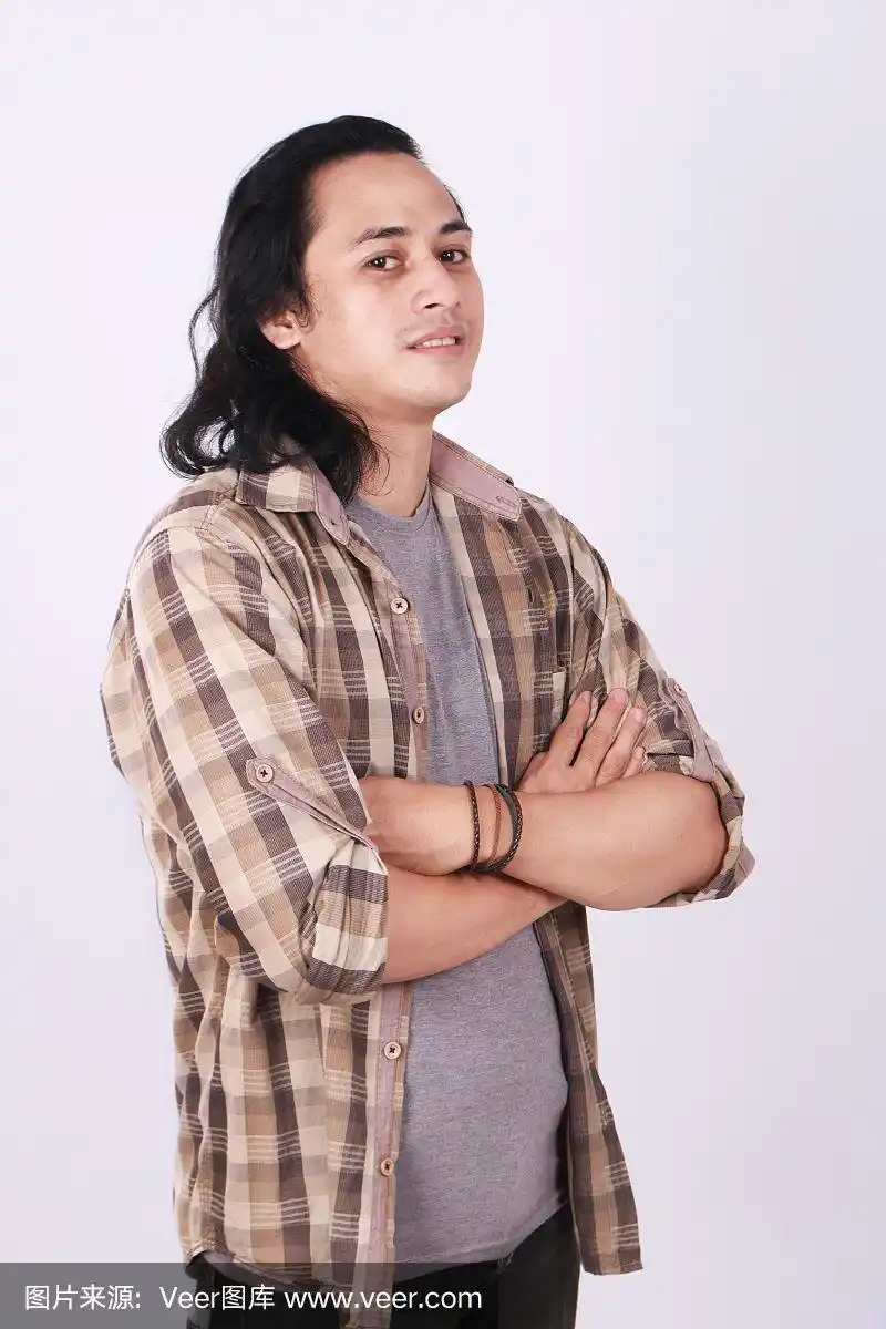 幸福,青年男人,长发,亚洲,马来西亚人