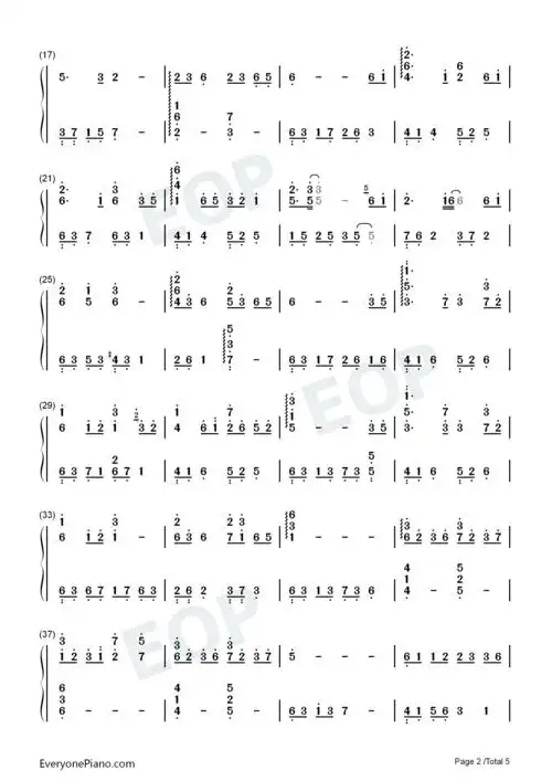 大鱼完美版双手简谱预览2