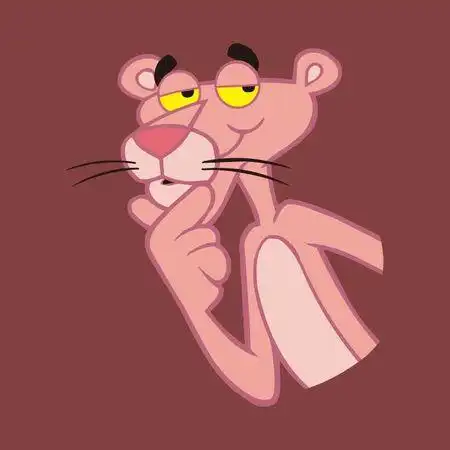 展开全部 这个是美国卡通形象:粉红豹 ,也叫顽皮豹(英文:pink